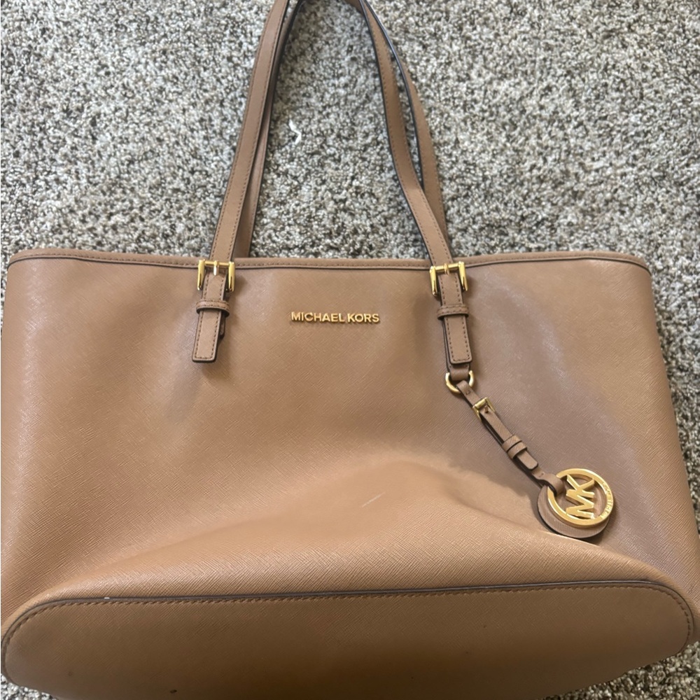 Michael Kors Tan Leather Tote Bag